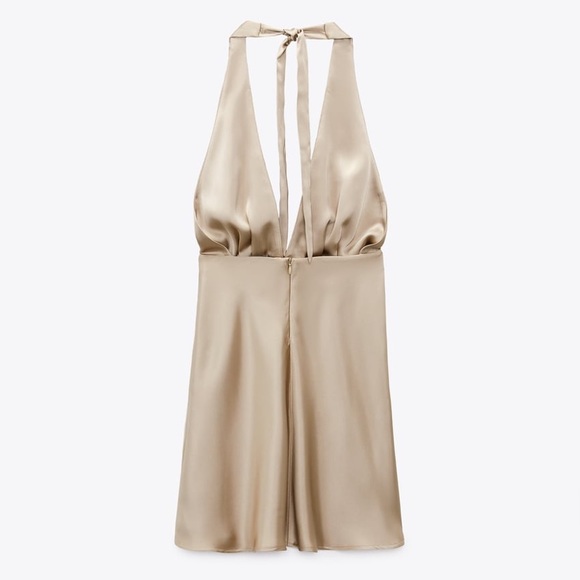 Zara mini v-neck halter dress - Picture 4 of 4